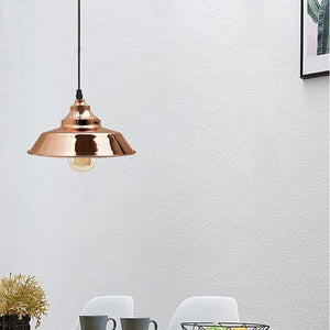 2 Pack Industrial Curvy Metal Easy fit Lamp Shade