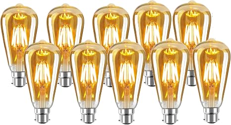 ST64 B22 8W Vintage LED Filament Bulb – Dimmable Bayonet