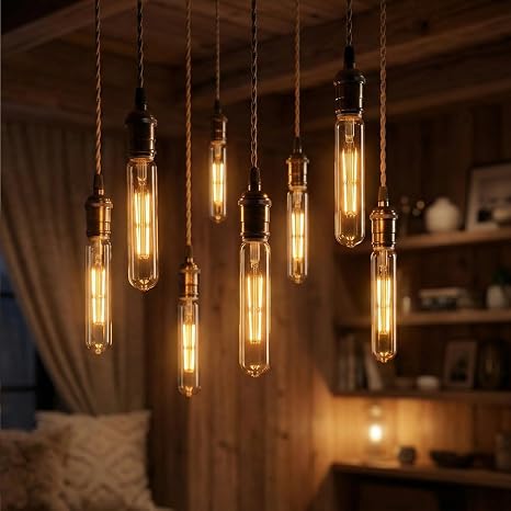 LED T185 4W E27 Tubular Filament Warm White Dimmable Bulbs