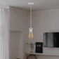 White Metal Ceiling E27 Lamp Holder Pendant Light with Chain ~1779