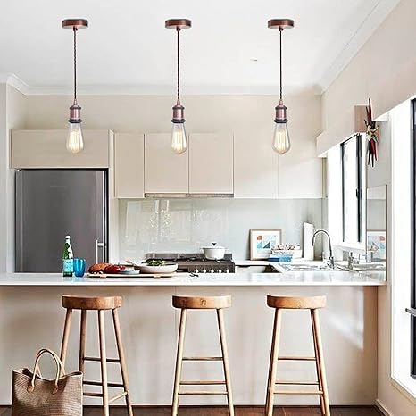 2m Twisted Cable Copper Pendant Holder | E27 Base Kit ~1730