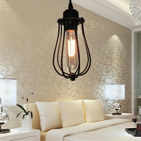 Balloon Shape Wire Cage Lampshade – Vintage Industrial, 10 Colours, CE Approved