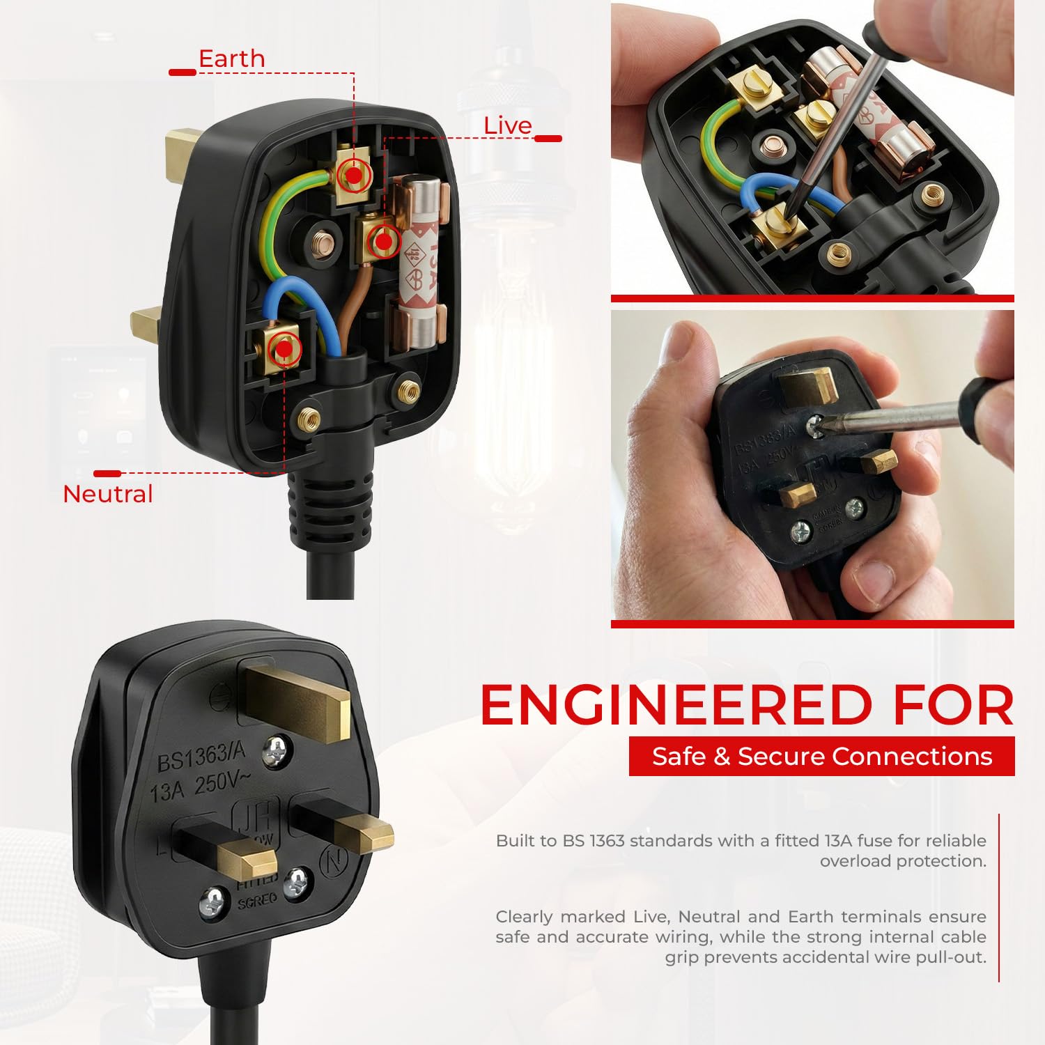 plug electrical fuse uk bs1363