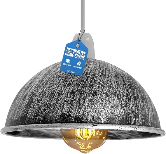Retro Dome Metal Ceiling Pendant Lampshade, 210mm, Easy Fit