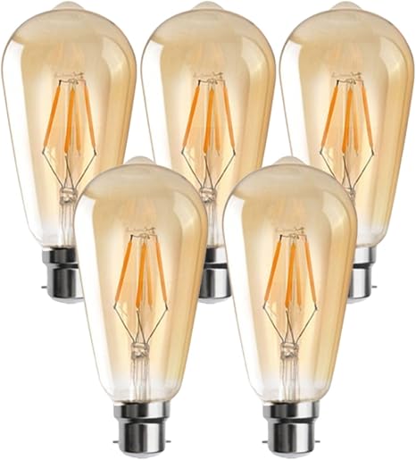 ST64 B22 4W Dimmable Retro Classic Filament LED Bulbs