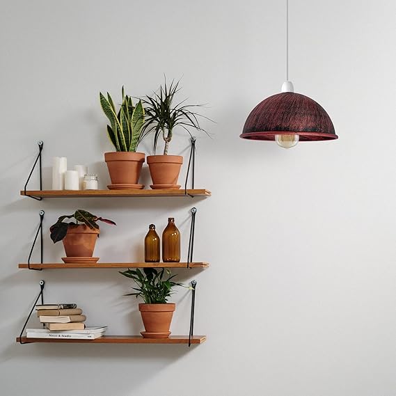 Retro Dome Metal Ceiling Pendant Lampshade, 210mm, Easy Fit