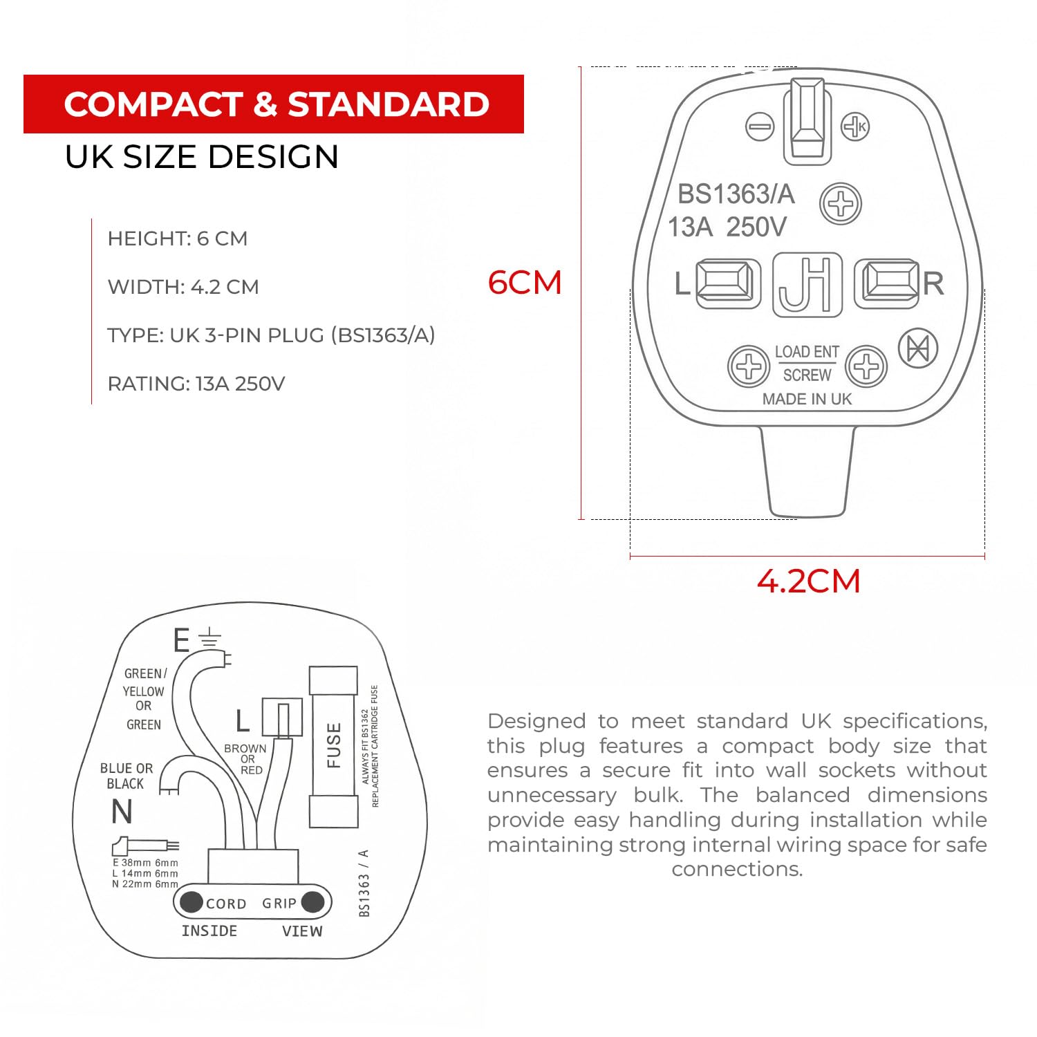 plug wiring fuse uk bs1363