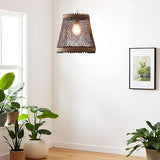 Nest Bird Cage Pendant Lights Woven Rattan Creative Lamp Cage