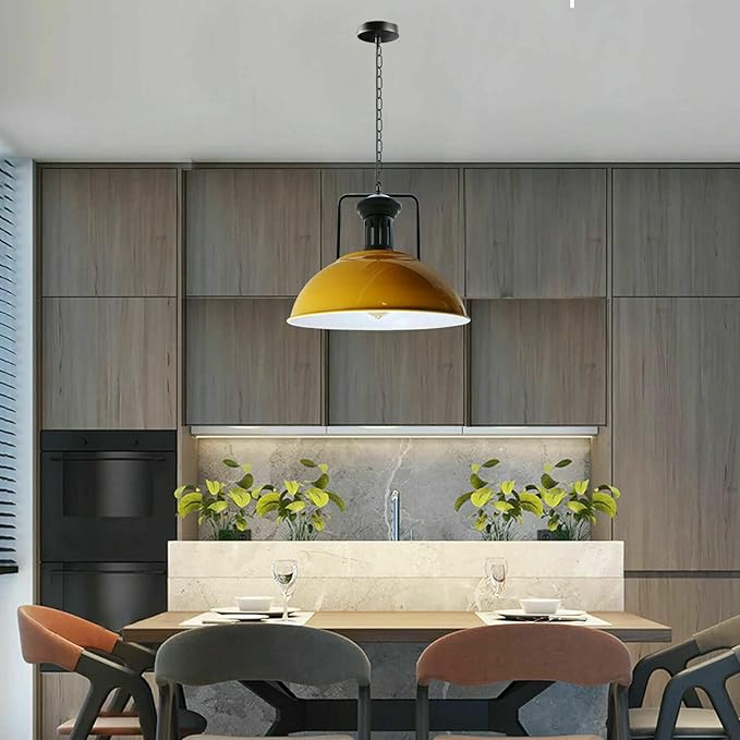 Adjustable Industrial E27 Pendant Lamp Shade | Height Adjustable | UK