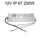 DC 12V 10W - 300W IP67 Waterproof LED Transformer Driver Power Supply