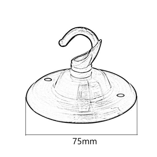 75mm Front Fitting Color Ceiling Hook With Single Point Drop Outlet Plate