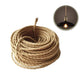 2 Core Twisted Hemp Rope Cable - 10m Vintage Style DIY Lighting Flex Wire