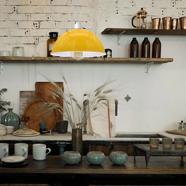 Modern Dome Metal Pendant Light Lampshade 40cm