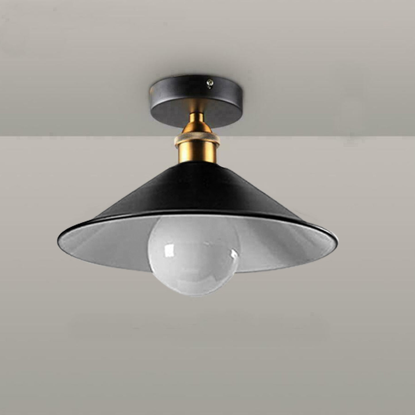 Modern Black Semi Flush Mount Ceiling Light - E27 Base Chandelier for Farmhouse & Modern Spaces