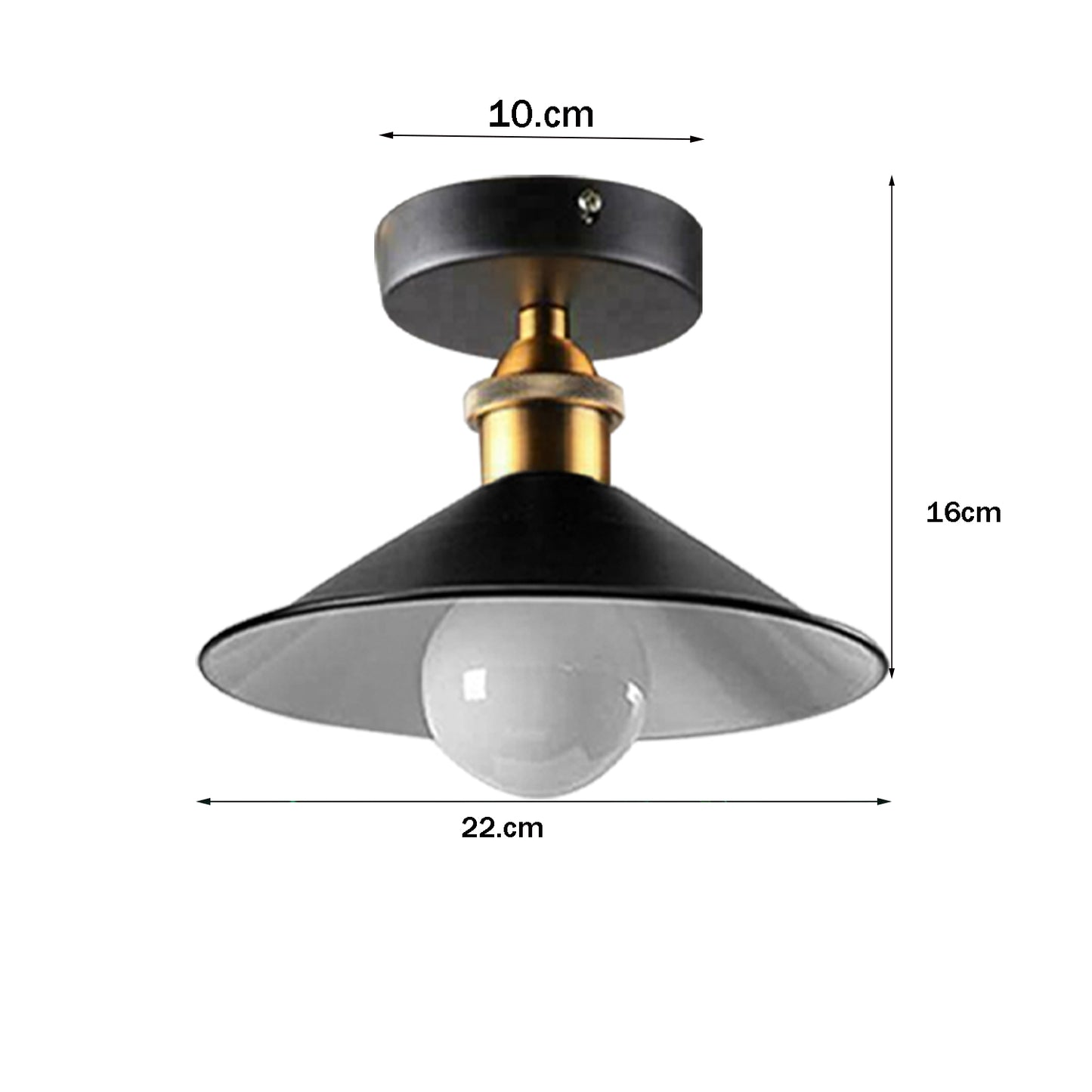 Modern Black Semi Flush Mount Ceiling Light - E27 Base Chandelier for Farmhouse & Modern Spaces