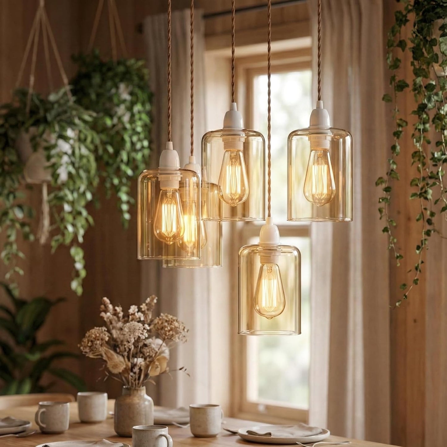 Clear Glass Pendant Shade | Hanging Glass Light Shade