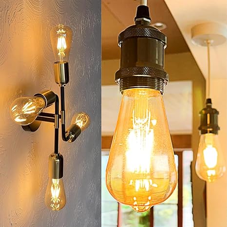 ST64 E27 8W Dimmable Vintage Industrial LED Filament Bulb