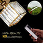Crystal Semi Flush Mount Ceiling Light for Kitchen & Living Room