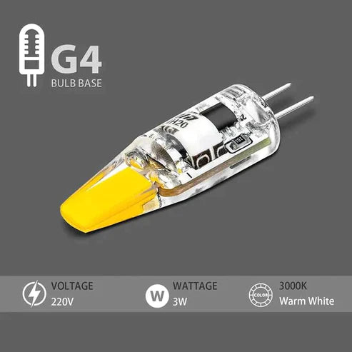 Warm white G4 COB 3W bulb