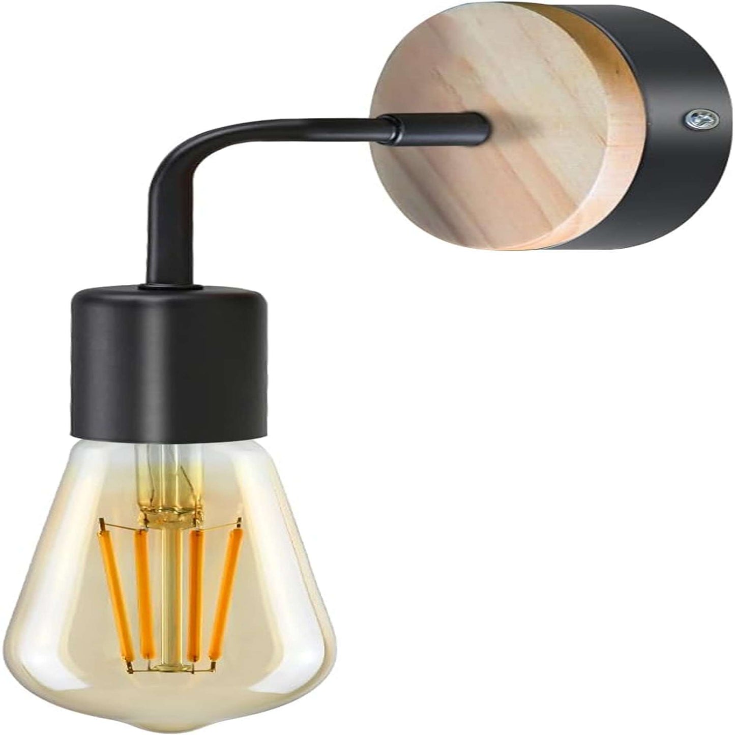 Stylish Wooden Wall Lamp with E27 Socket