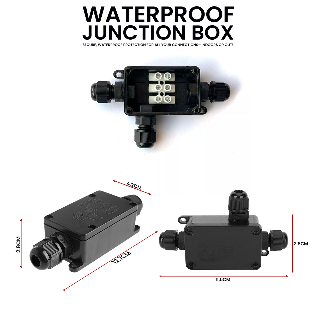 Waterproof Box Electrical Raspberry Pi Watertight Electrical Box Connectors Customized 3 Way Junction Box