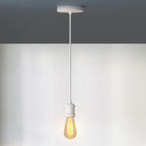 Multi Outlet Ceiling Rose - Black Metal Side Fitting Pendant Drop 120x25mm