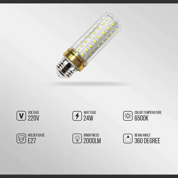 Flicker Corn Light 24W E27 Base LED chip Cool White