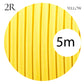 2 core Round Vintage Braided Fabric Yellow Cable Flex 0.75mm