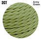 Army Green 2 Core Twisted Fabric Cable 0.75mm – Vintage Lamp Flex | Electricalsone