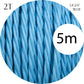 2 Core Twisted Electric Cable Light Blue color fabric 0.75mm