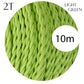 2 Core Twisted Electric Cable Light Green color fabric 0.75mm