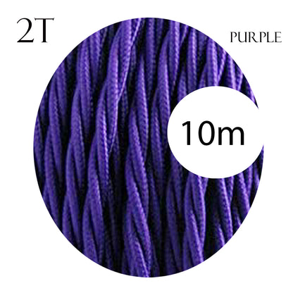 2 Core Twisted Electric Cable Purple color fabric 0.75mm