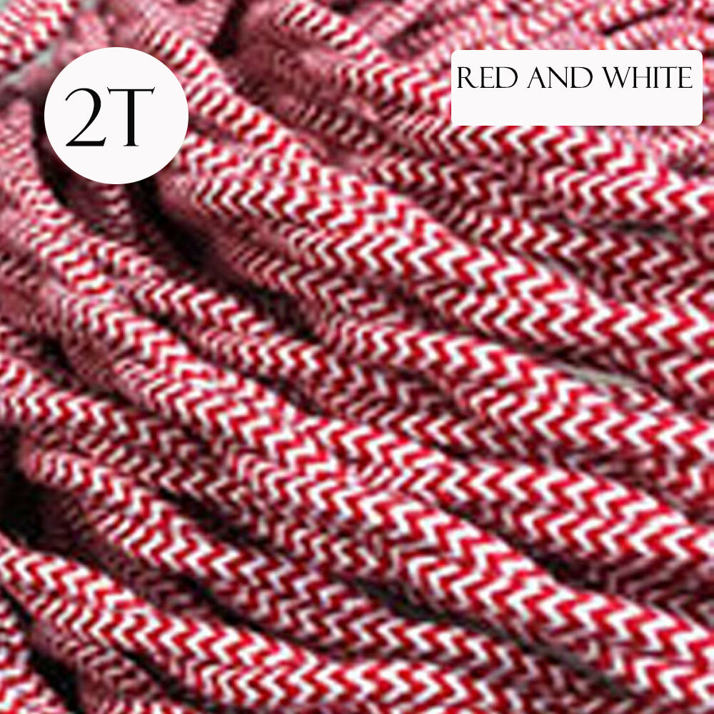 2 Core Twisted Electric Cable Red and White color fabric 0.75mm