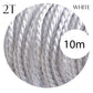 2 Core Twisted Electric Cable White color fabric 0.75mm