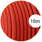 3 core Round Vintage Braided Fabric Peach Coloured Cable Flex 0.75mm