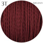 Burgandy color 3 Core Twisted Electric Cable solid fabric 0.75 mm