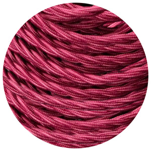 Burgandy color 3 Core Twisted Electric Cable solid fabric 0.75 mm