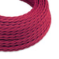 Burgandy color 3 Core Twisted Electric Cable solid fabric 0.75 mm