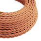 2 Core Twisted Electric Cable Light Brown fabric 0.75mm