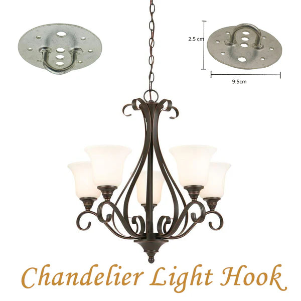 Ceiling Hook Plate for Chandelier Fixing Bracket Lights Heavy duty Steel Hook