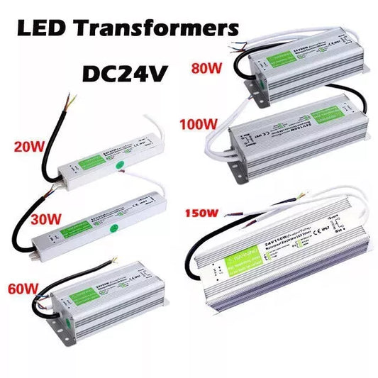 Waterproof DC 24V IP67 LED Transformer Driver Power Supply