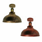 Vintage 100mm Light Fitting Single outlet metal Brushed colour Ceiling Rose