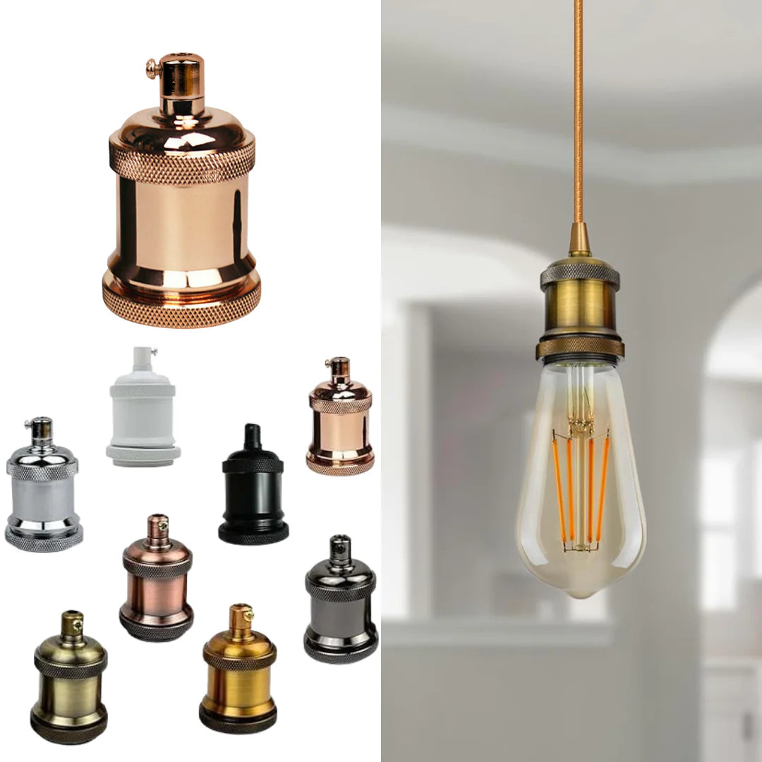 Light Bulb Holder  Vintage Industrial Antique Retro Lamp Edison ES E27 Fitting
