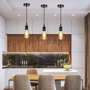 Black Multi Outlet E27 Metal Vintage Hanging Ceiling Pendant Lights ~2058