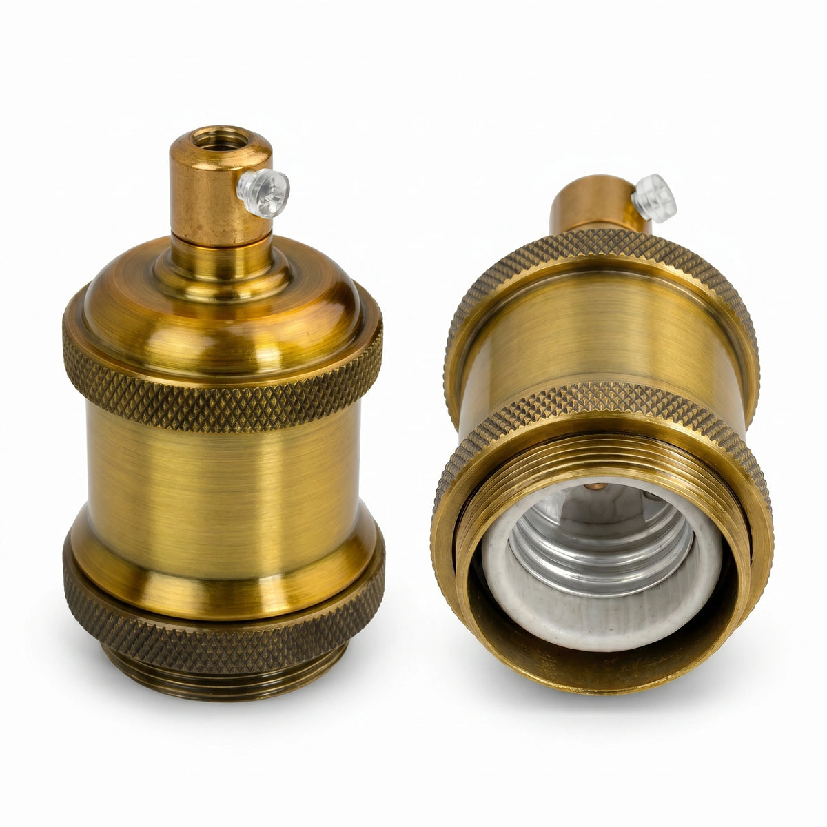  E27 yellow brass metal lamp holder