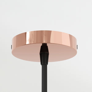 100mm x 20mm Side Fiting Single Outlet Electro plating Ceiling Rose