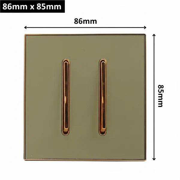 gold wall switch, vintage wall switch, industrial wall switch, decorative light switch, UK wall switch, brass/gold finish switch
