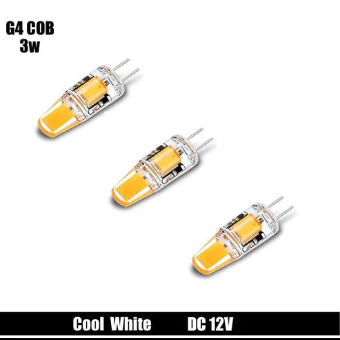 Cool white G4 COB 3W bulb