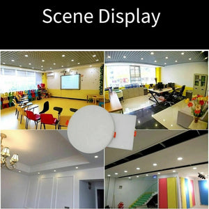 LED Ceiling Flat Panel Down Light Ultra slim 9w with frame Adjustable Coolwhite