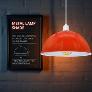 Modern Dome Metal Pendant Light Lampshade 40cm